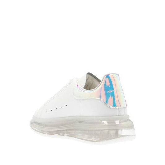 Italian Leather Oversized Sneakers with Transparent Sole