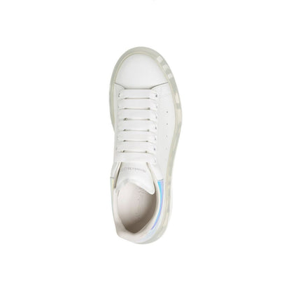 Italian Leather Oversized Sneakers with Transparent Sole