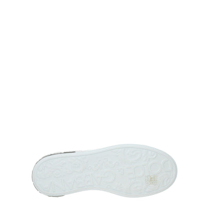 White Leather Low-Top Sneakers with Logo Details