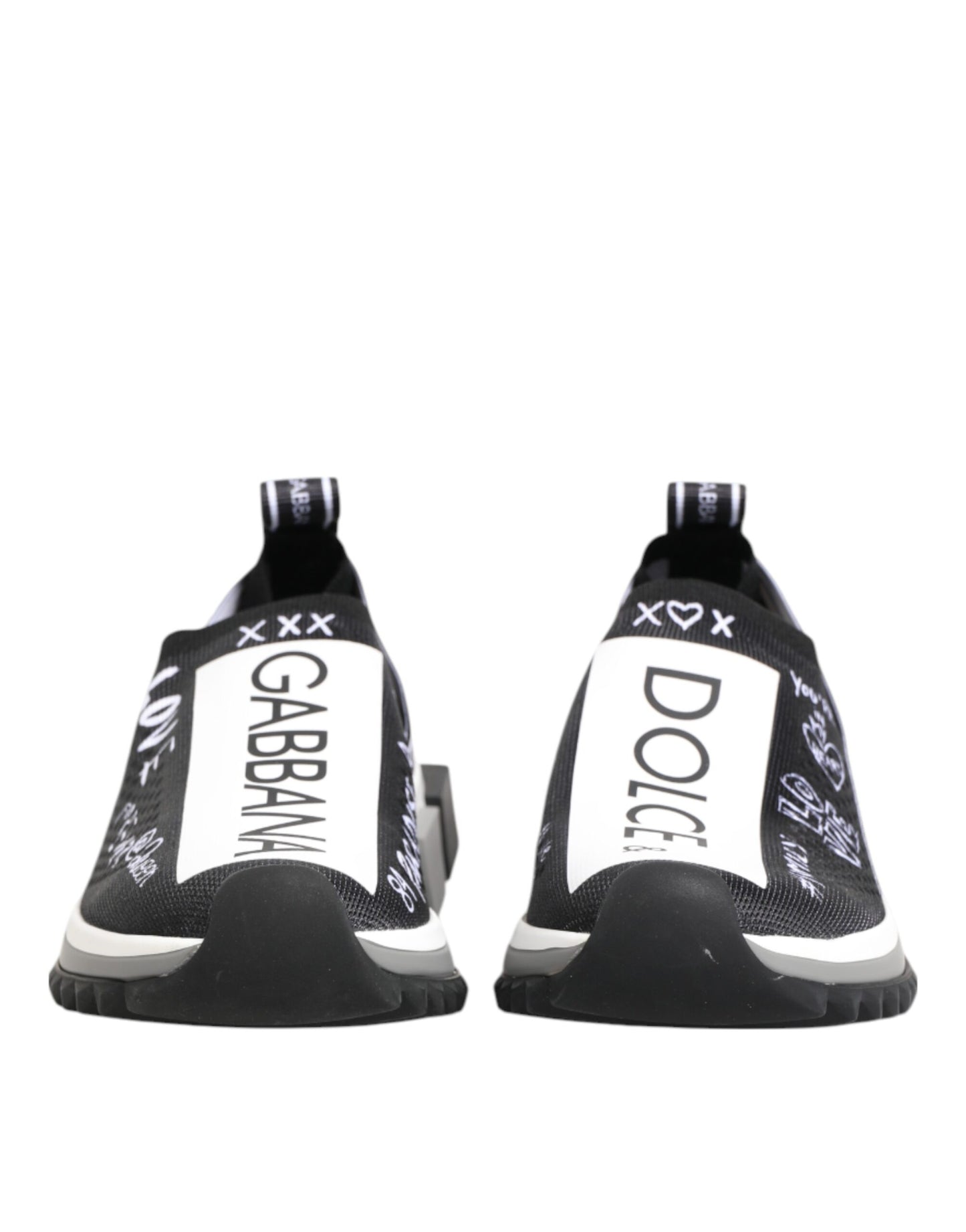 Dolce &amp; Gabbana Black and White Sorrento Low-Top Sneakers