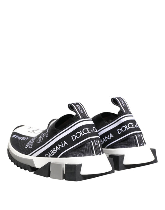 Dolce &amp; Gabbana Black and White Sorrento Low-Top Sneakers