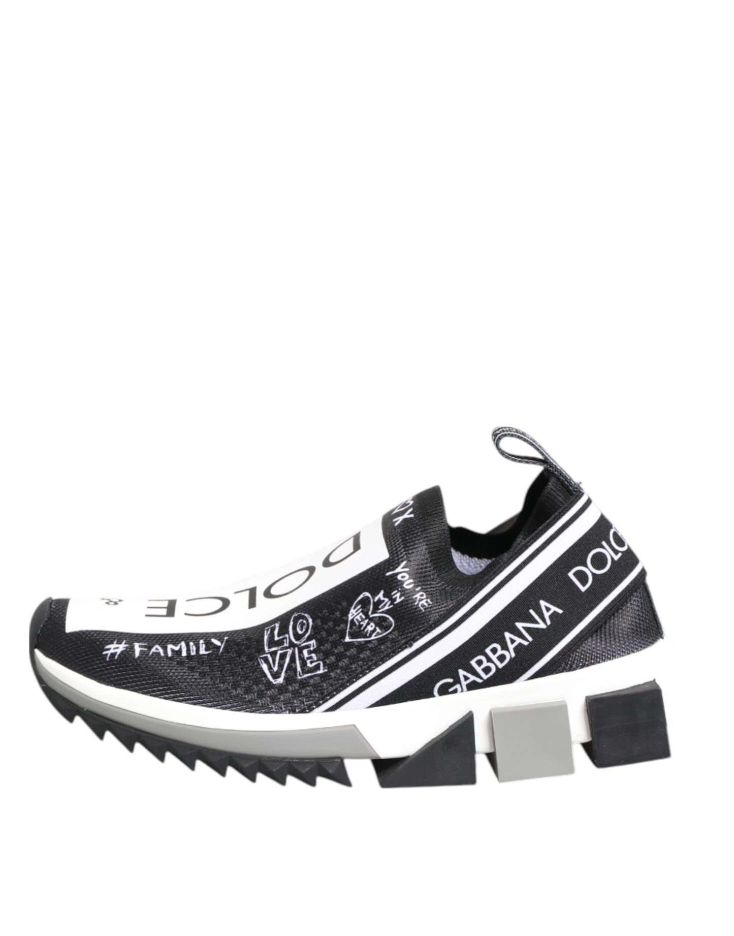 Dolce &amp; Gabbana Black and White Sorrento Low-Top Sneakers