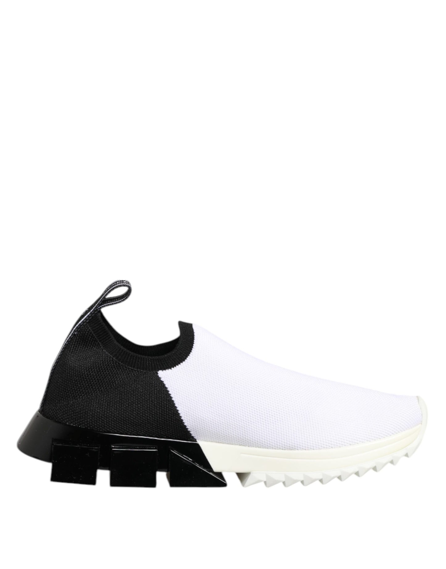 Dolce &amp; Gabbana White and Black Low-Top Sorrento Sneakers
