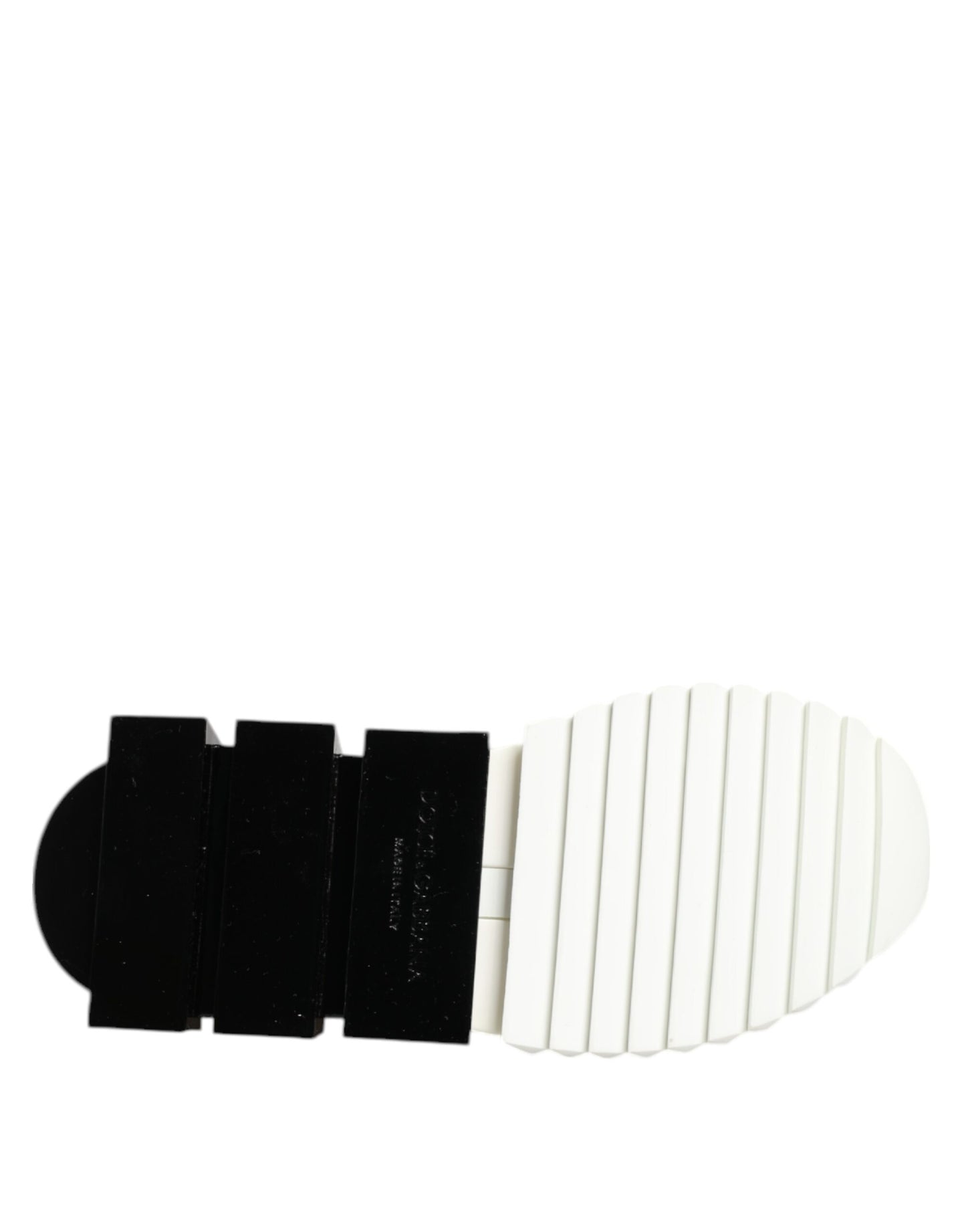Dolce &amp; Gabbana White and Black Low-Top Sorrento Sneakers