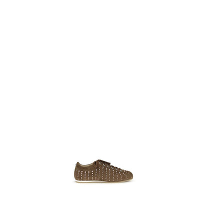 Crystal Ray Studded Suede Sneakers - Luxury Italian Craftsmanship