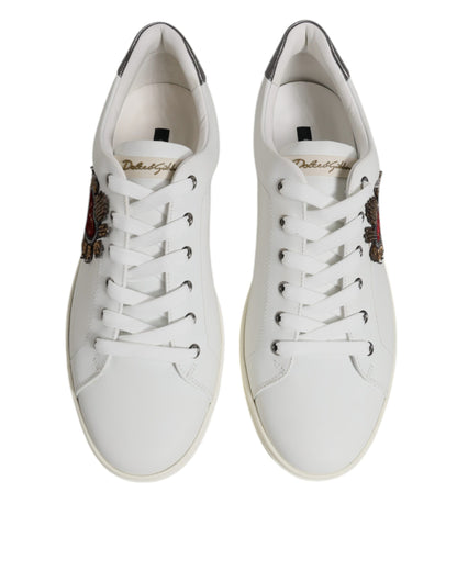 Dolce &amp; Gabbana White Sacred Heart Men's Low-Top Sneakers