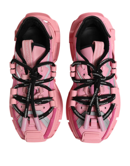 Dolce &amp; Gabbana Pink Low Top Space Women's Sneakers