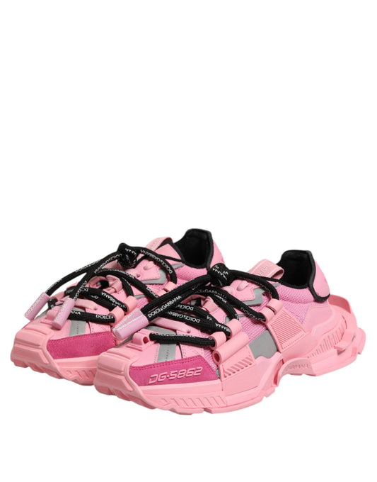 Dolce &amp; Gabbana Pink Low Top Space Women's Sneakers