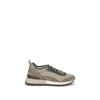 Italian Leather Sneakers with Sparkling Jewel Details
