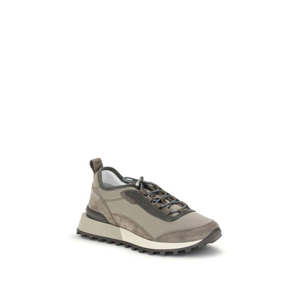 Italian Leather Sneakers with Sparkling Jewel Details