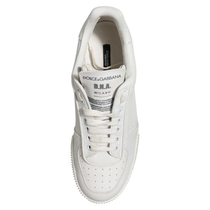 Dolce &amp; Gabbana White Miami Leather Low Top Men's Sneakers