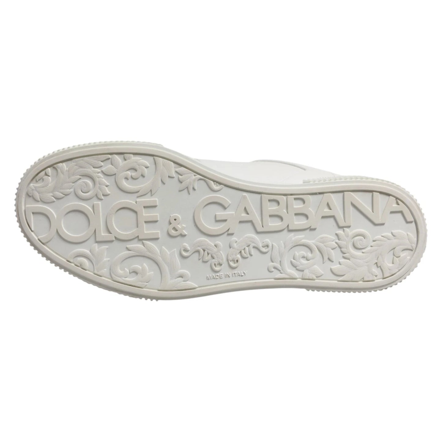 Dolce &amp; Gabbana White Miami Leather Low Top Men's Sneakers