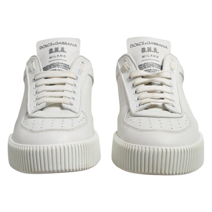 Dolce &amp; Gabbana White Miami Leather Low Top Men's Sneakers