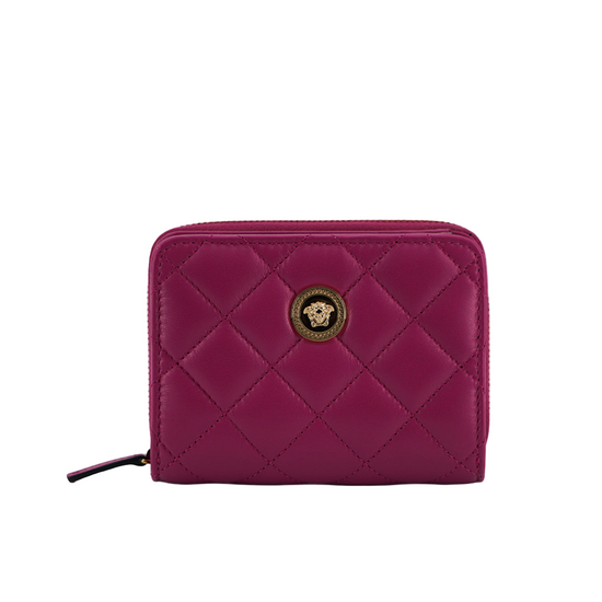 Elegant Purple Quilted Leather Wallet
