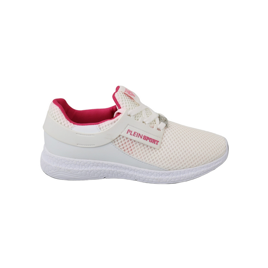 White Pink Polyester Becky Sneakers Shoes
