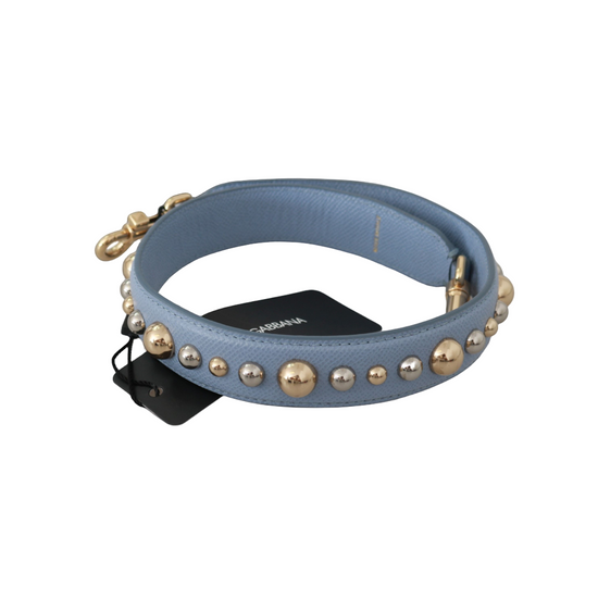 Dolce & Gabbana Blue Leather Handbag Accessory Shoulder Strap