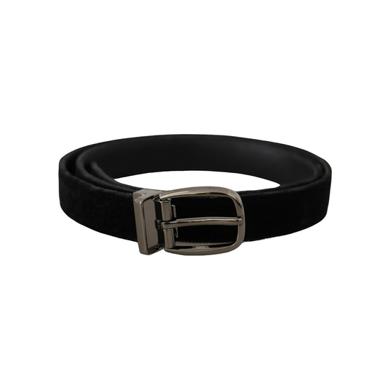 Black Velvet Classic Logo Engraved Metal Belt