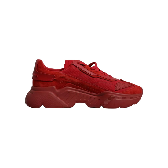 Red Leather Daymaster Low Top Sneakers Shoes