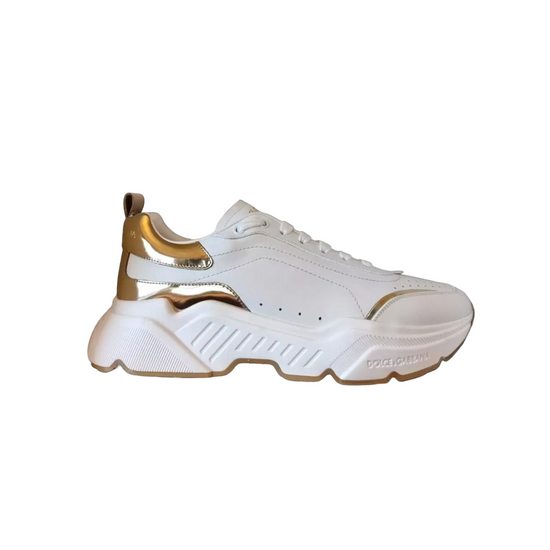 White Gold DAYMASTER Leather Sneakers Men Shoes