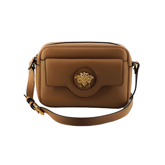 Elegant Brown Leather Camera Case Shoulder Bag
