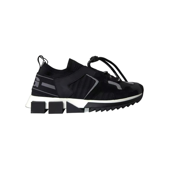 Black White Logo Sorrento Mens Sneakers Shoes